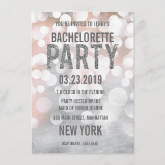 Invitación a la fiesta de Bachelorette, Purpurina