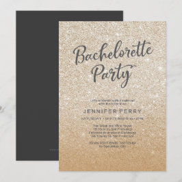 Invitación a la fiesta de Bachelorette, purpurina 