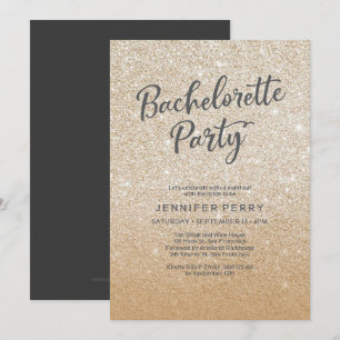 Invitación a la fiesta de Bachelorette, purpurina 