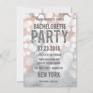 Invitación a la fiesta de Bachelorette, Purpurina