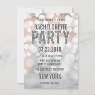 Invitación a la fiesta de Bachelorette, Purpurina