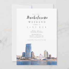 Invitación a la fiesta de Bachelorette Skyline de 
