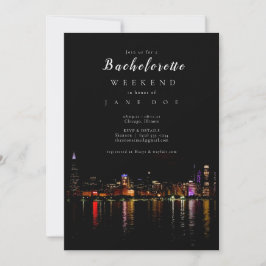 Invitación a la fiesta de Bachelorette Skyline de