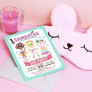Invitación a la fiesta de Bachelorette Spa Guay y