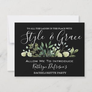 Invitación a la fiesta de Bachelorette "Style & Gr