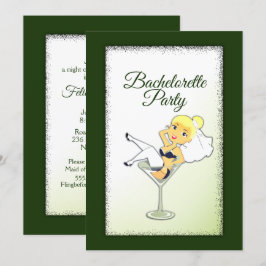 Invitación a la Fiesta de Bachelorette Verde de Hu