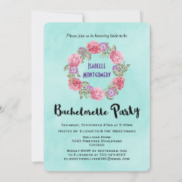 Invitación a la fiesta de Bachelorette Wreath Flor