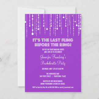 Invitación a la fiesta de bachillerato con luces c