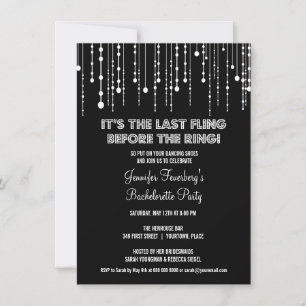 Invitación a la fiesta de bachillerato con luces c