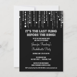 Invitación a la fiesta de bachillerato con luces c