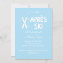 Invitación a la fiesta de bachillerato de esquí de