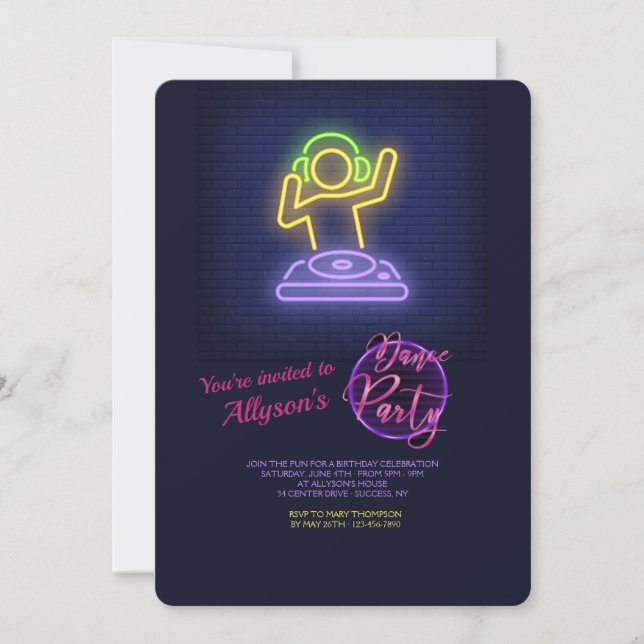 Invitación a la fiesta de baile (Anverso)