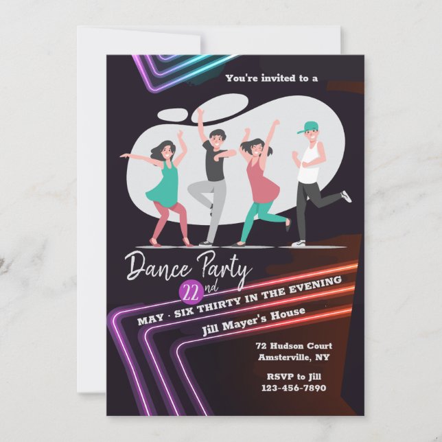 Invitación a la Fiesta de Baile (Anverso)