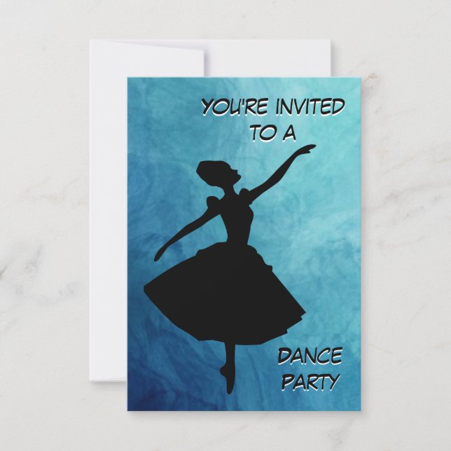 Invitación a la fiesta de baile de Ballerina (Anverso)