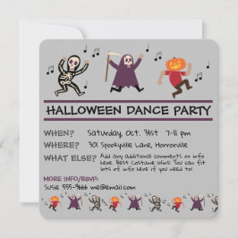 Invitación a la fiesta de baile de Halloween