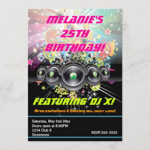 Invitación a la fiesta de baile de Hip Hop en el c