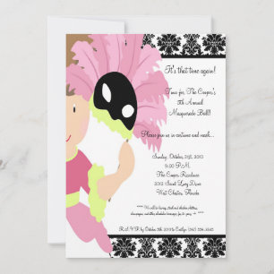 Invitación a la fiesta de baile de máscaras de Hal