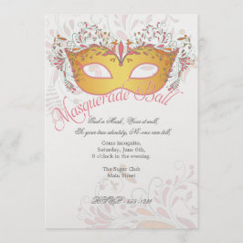 Invitación a la fiesta de baile de máscaras noctur