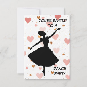 Invitación a la fiesta de baile de Rosa Ballerina