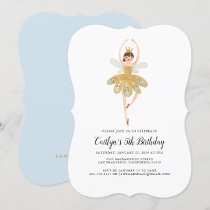 Invitación a la fiesta de ballet   Ballerina Birth