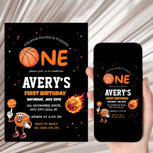 Invitación a la fiesta de baloncesto del primer cu