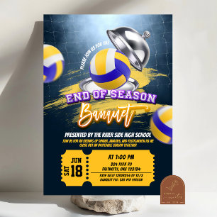 Invitación a la fiesta de banquete de fin de tempo