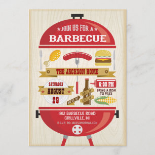 Invitación a la fiesta de barbacoa