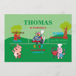 Invitación a la fiesta de barbacoa