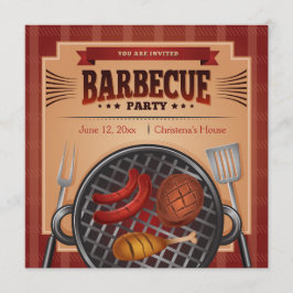Invitación a la fiesta de barbacoa