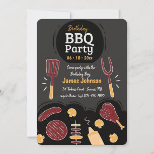 Invitación a la fiesta de barbacoa