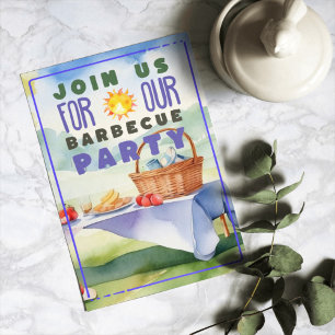 Invitación a la fiesta de barbacoa de Bbq