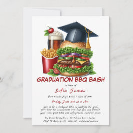 Invitación a la fiesta de barbacoa de graduación |