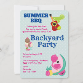 Invitación a la fiesta de barbacoa de helado de fl