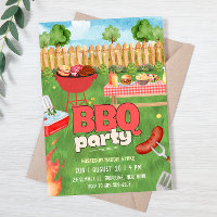 Invitación a la Fiesta de Barbacoa de Verano