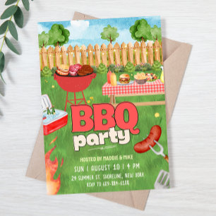 Invitación a la Fiesta de Barbacoa de Verano