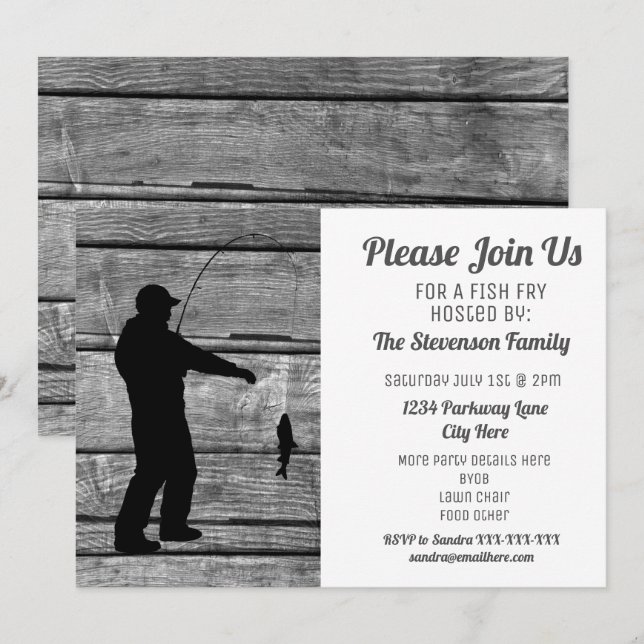 Invitación a la fiesta de barbacoa de verano de Fi (Anverso / Reverso)