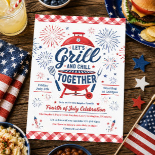 Invitación a la fiesta de barbacoa del 4 de julio