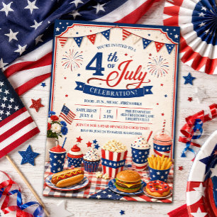 Invitación a la fiesta de barbacoa del 4 de julio