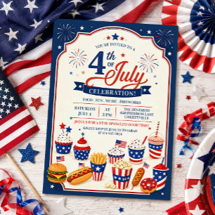 Invitación a la fiesta de barbacoa del 4 de julio