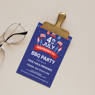 Invitación a la fiesta de barbacoa del 4 de julio 