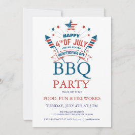 Invitación a la fiesta de barbacoa del 4 de julio 