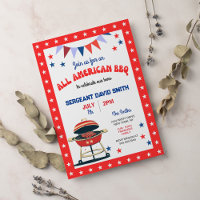 Invitación a la fiesta de BBQ al estilo americano