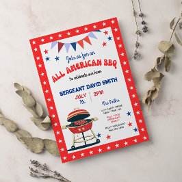 Invitación a la fiesta de BBQ al estilo americano