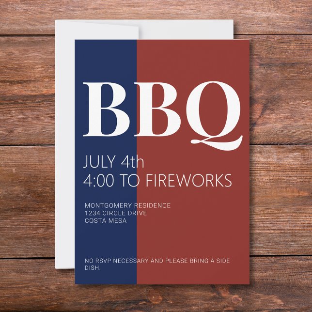 Invitación a la fiesta de BBQ del 4 de julio (Subido por el creador)