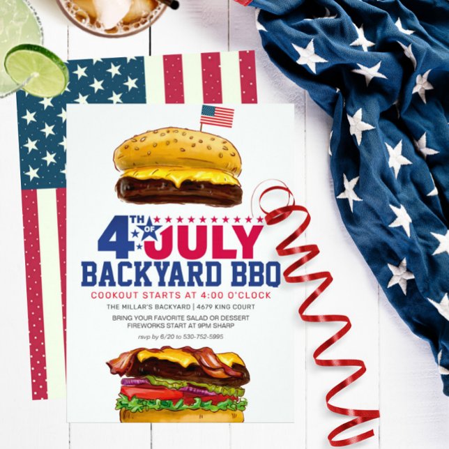 Invitación a la fiesta de BBQ del 4 de julio (Subido por el creador)