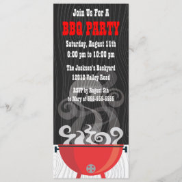 Invitación a la fiesta de BBQ humeante