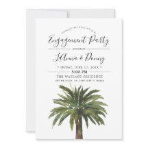 Invitación a la fiesta de Beach Engagement Palms D