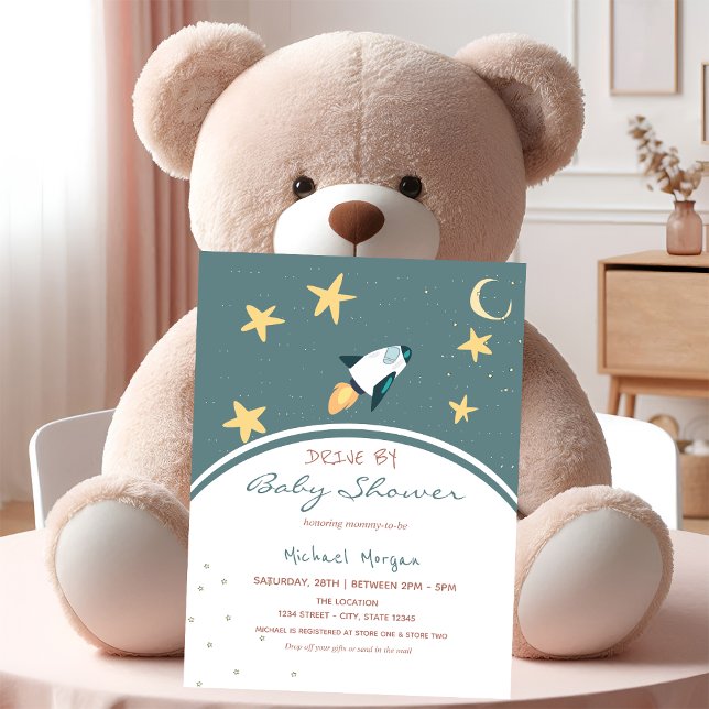 Invitación a la Fiesta de Bebé de Estrellas Espaci (Subido por el creador)