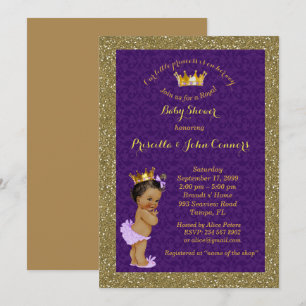 Invitación a la fiesta de bebé de la pequeña princ