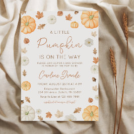 Invitación a la fiesta de bebé de otoño de calabac